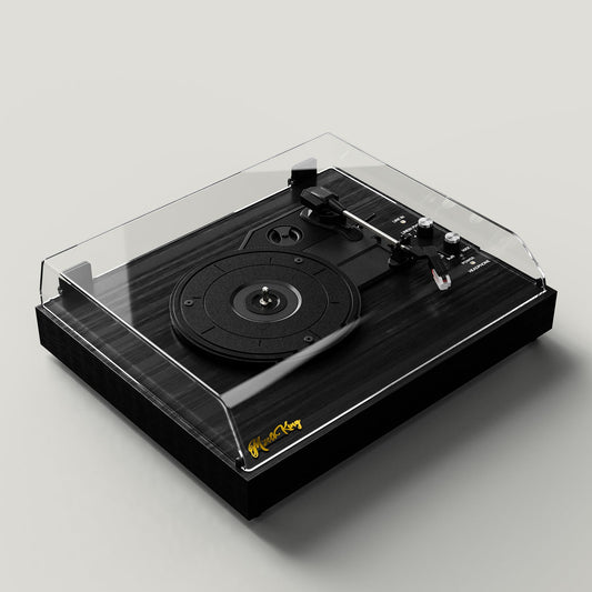 Vinyl Turntable with Built-in Speakers for Entertainment and Home Decoration